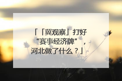 「冀观察」打好“赛事经济牌”，河北做了什么？