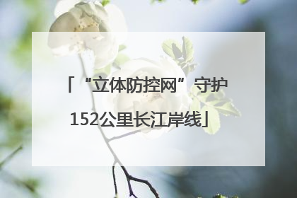 “立体防控网”守护152公里长江岸线