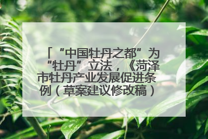 “中国牡丹之都”为“牡丹”立法，《菏泽市牡丹产业发展促进条例（草案建议修改稿）》公开征求意见
