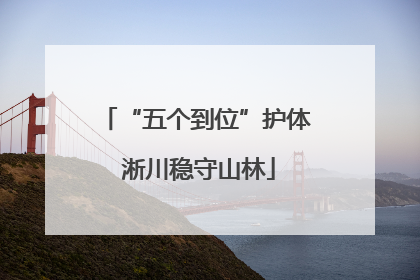 “五个到位”护体 淅川稳守山林