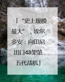 “史上规模最大”，埃尔多安：向印尼出口48架第五代战机