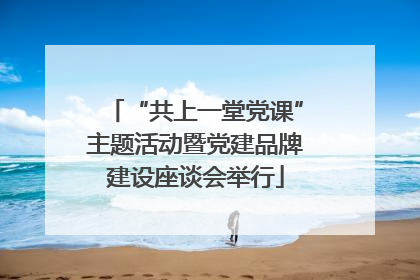 “共上一堂党课”主题活动暨党建品牌建设座谈会举行