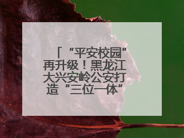 “平安校园”再升级！黑龙江大兴安岭公安打造“三位一体”守护新模式