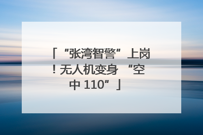 “张湾智警”上岗！无人机变身 “空中 110”