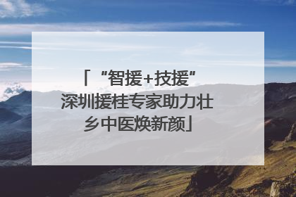 “智援+技援” 深圳援桂专家助力壮乡中医焕新颜