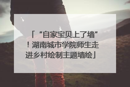 “自家宝贝上了墙”！湖南城市学院师生走进乡村绘制主题墙绘