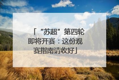 “苏超”第四轮即将开赛：这份观赛指南请收好