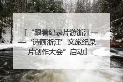 “跟着纪录片游浙江——‘诗画浙江’文旅纪录片创作大会”启动