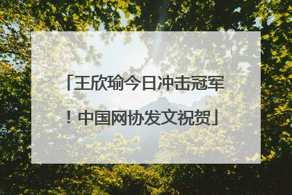 王欣瑜今日冲击冠军！中国网协发文祝贺