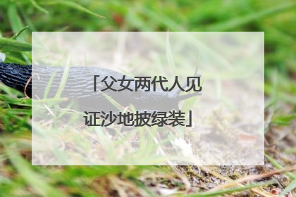 父女两代人见证沙地披绿装