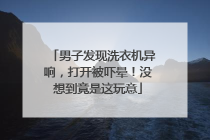 男子发现洗衣机异响，打开被吓晕！没想到竟是这玩意
