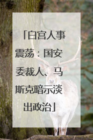 白宫人事震荡：国安委裁人、马斯克暗示淡出政治