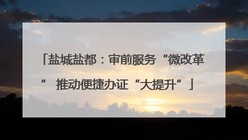 盐城盐都：审前服务“微改革” 推动便捷办证“大提升”