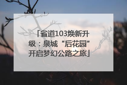 省道103焕新升级：泉城“后花园”开启梦幻公路之旅