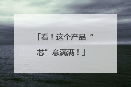 看！这个产品“芯”意满满！