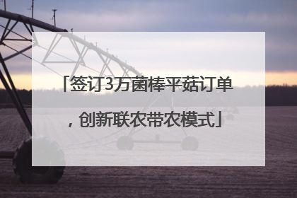 签订3万菌棒平菇订单，创新联农带农模式