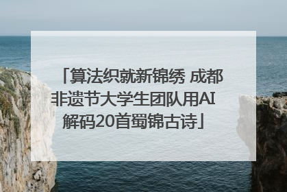 算法织就新锦绣 成都非遗节大学生团队用AI解码20首蜀锦古诗