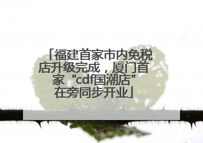 福建首家市内免税店升级完成，厦门首家“cdf国潮店”在旁同步开业