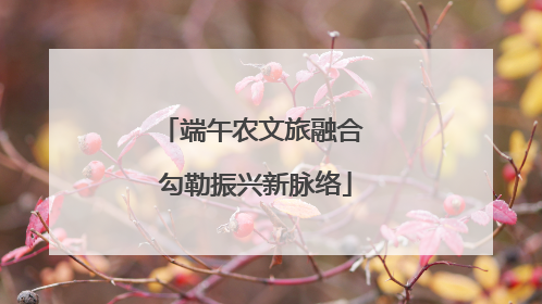 端午农文旅融合 勾勒振兴新脉络