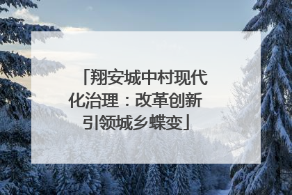 翔安城中村现代化治理：改革创新引领城乡蝶变