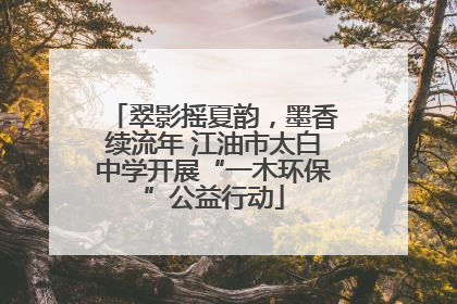 翠影摇夏韵，墨香续流年 江油市太白中学开展“一木环保”公益行动