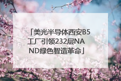 美光半导体西安B5工厂引领232层NAND绿色智造革命