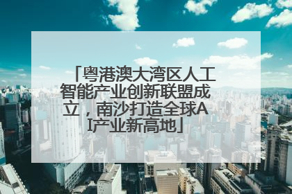 粤港澳大湾区人工智能产业创新联盟成立，南沙打造全球AI产业新高地