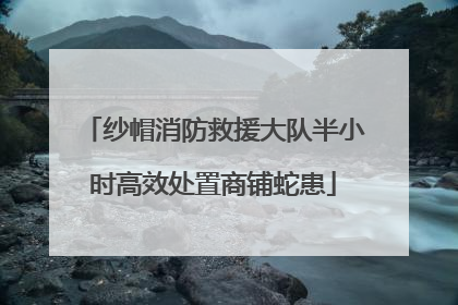 纱帽消防救援大队半小时高效处置商铺蛇患