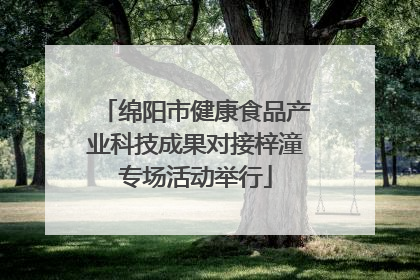 绵阳市健康食品产业科技成果对接梓潼专场活动举行