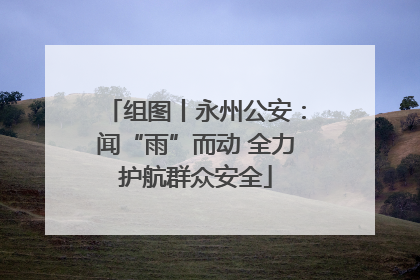 组图丨永州公安：闻“雨”而动 全力护航群众安全