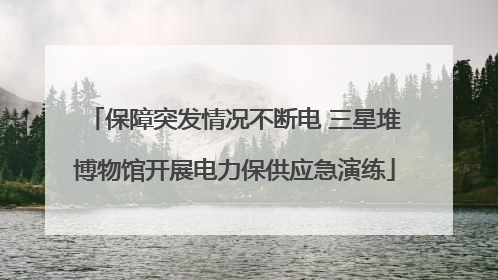 保障突发情况不断电 三星堆博物馆开展电力保供应急演练