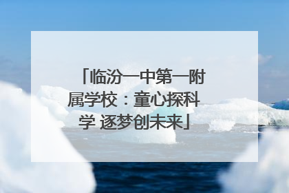 临汾一中第一附属学校：童心探科学 逐梦创未来
