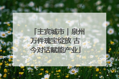 主宾城市｜泉州万件瑰宝绽放 古今对话赋能产业