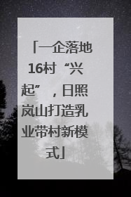 一企落地16村“兴起”，日照岚山打造乳业带村新模式