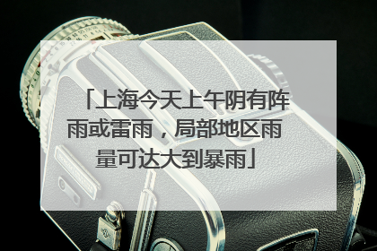 上海今天上午阴有阵雨或雷雨，局部地区雨量可达大到暴雨