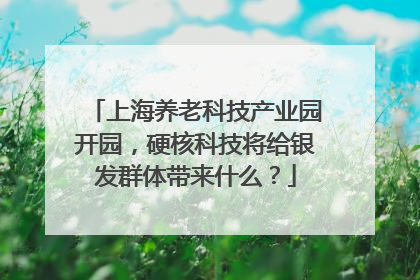 上海养老科技产业园开园，硬核科技将给银发群体带来什么？