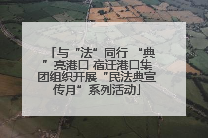 与“法”同行 “典”亮港口 宿迁港口集团组织开展“民法典宣传月”系列活动