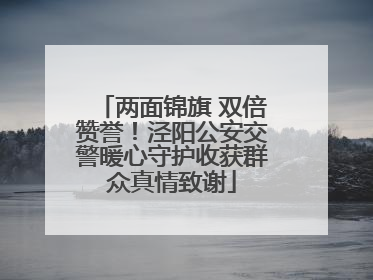 两面锦旗 双倍赞誉！泾阳公安交警暖心守护收获群众真情致谢