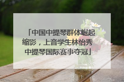 中国中提琴群体崛起缩影，上音学生林怡秀中提琴国际赛事夺冠