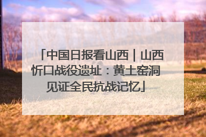 中国日报看山西｜山西忻口战役遗址：黄土窑洞见证全民抗战记忆