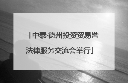 中泰·德州投资贸易暨法律服务交流会举行