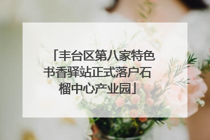 丰台区第八家特色书香驿站正式落户石榴中心产业园