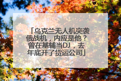 乌克兰无人机突袭俄战机，内应是他？曾在基辅当DJ，去年底开了货运公司