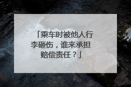 乘车时被他人行李砸伤，谁来承担赔偿责任？
