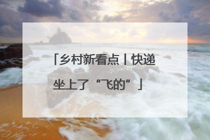 乡村新看点丨快递坐上了“飞的”