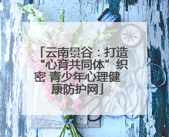 云南景谷：打造“心育共同体”织密 青少年心理健康防护网