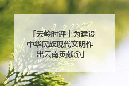 云岭时评丨为建设中华民族现代文明作出云南贡献①