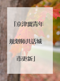 京津冀青年规划师共话城市更新