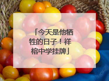 今天是他牺牲的日子！祥榕中学挂牌