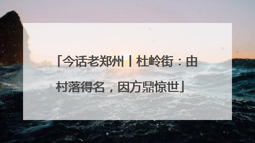 今话老郑州丨杜岭街：由村落得名，因方鼎惊世